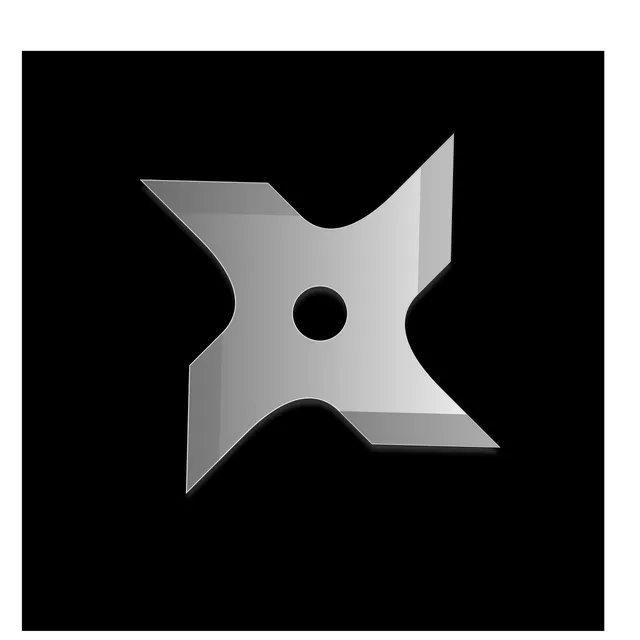 Black and White Star in Circle